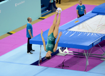 Bakıda batut gimnastikası üzrə FIG Dünya Kubokunun ilk yarış günü start götürüb. Azərbaycan, 5 mart, 2016